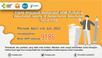Indeks kepuasan masyarakat (ikm) periode april - juli 2022