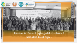 Sosialisasi anti korupsi di lingkungan poltekkes jakarta 3,   dihadiri oleh seluruh pegawai