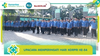 Peringati hari korpri ke-54, poltekkes kemenkes jakarta iii gelar upacara dengan semangat kebersamaan