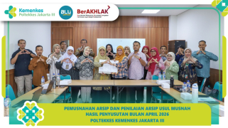 Pemunahan arsip dan penilaian arsip usul musnah hasil penyusutan di poltekkes kemenkes jakarta 3